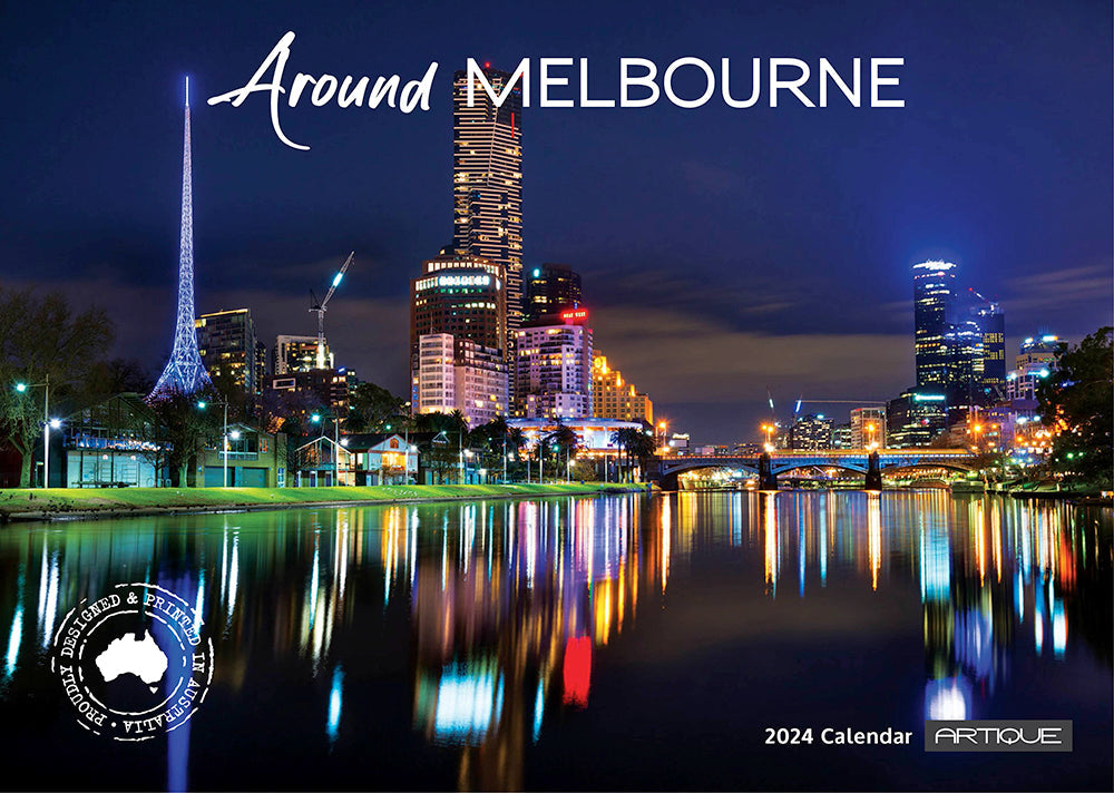 2024 Around Melbourne (by Artique) - Horizontal Wall Calendar