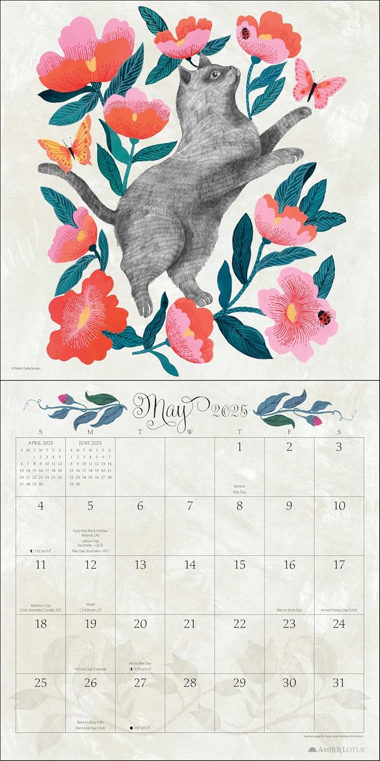 2025 Flora & Fauna By Malin Gyllensvaan - Square Wall Calendar