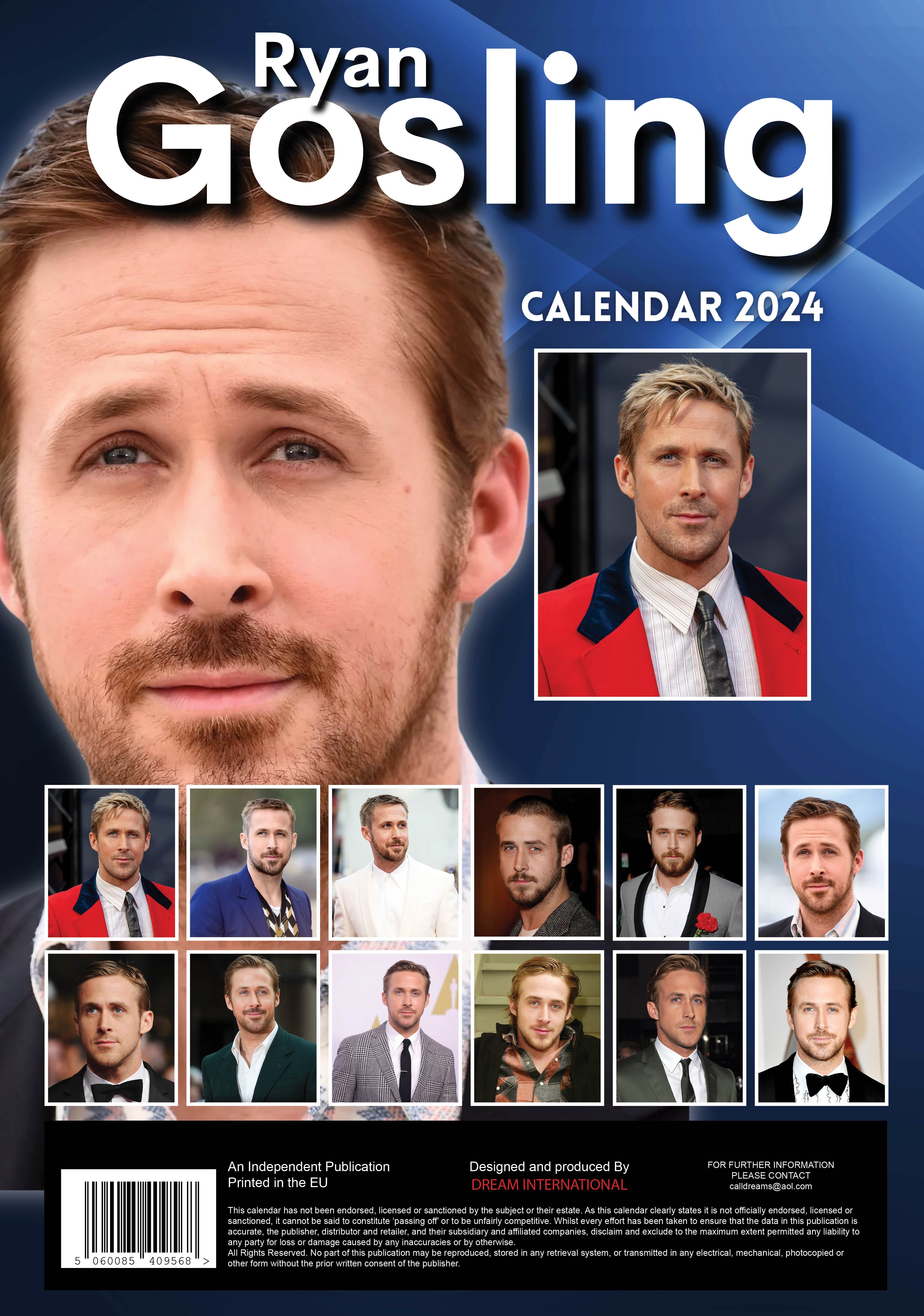 2024 Ryan Gosling - A3 Wall Calendar