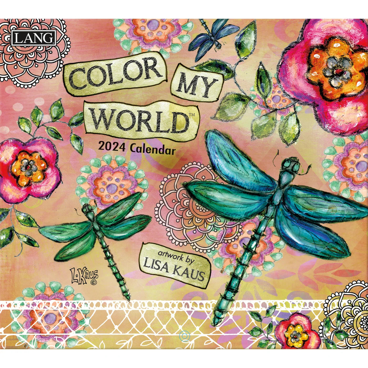 2024 LANG Color My World By Lisa Kaus - Deluxe Wall Calendar