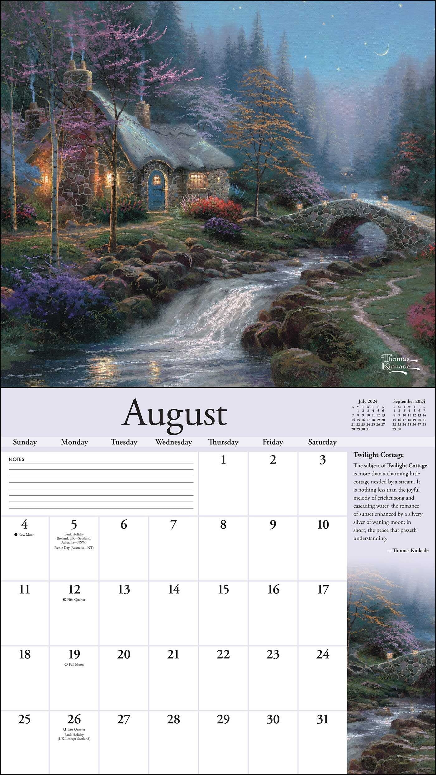 2024 Thomas Kinkade Special Collector's Edition (with Print) - Deluxe Wall Calendar
