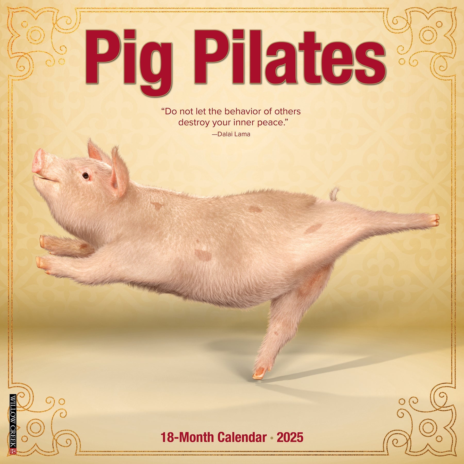 2025 Pig Pilates - Square Wall Calendar (US Only)