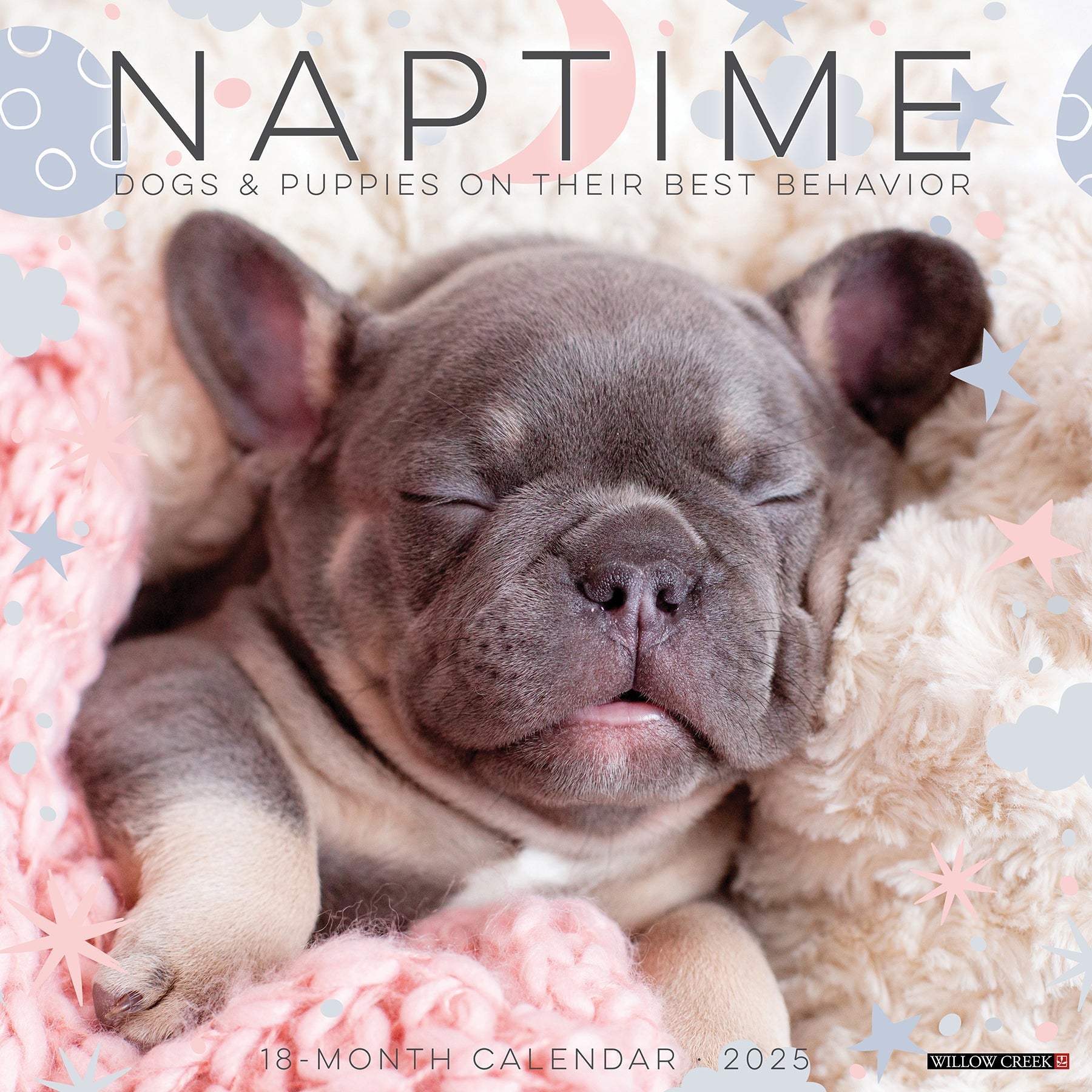 2025 Naptime: Dogs & Puppies on their Best Behavior - Square Wall Calendar (US Only)