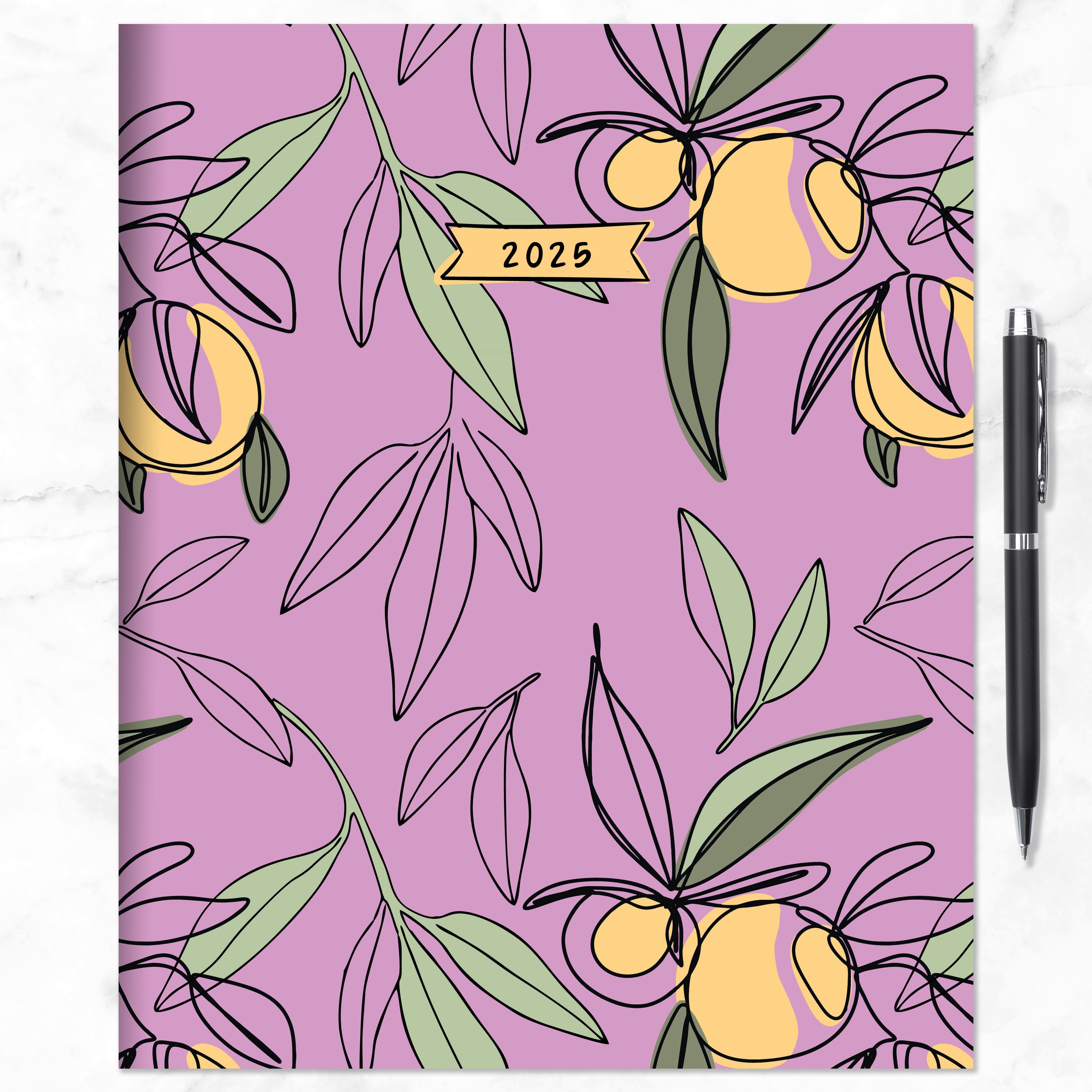 2025 Lemon and Lavender - Large Monthly Diary/Planner