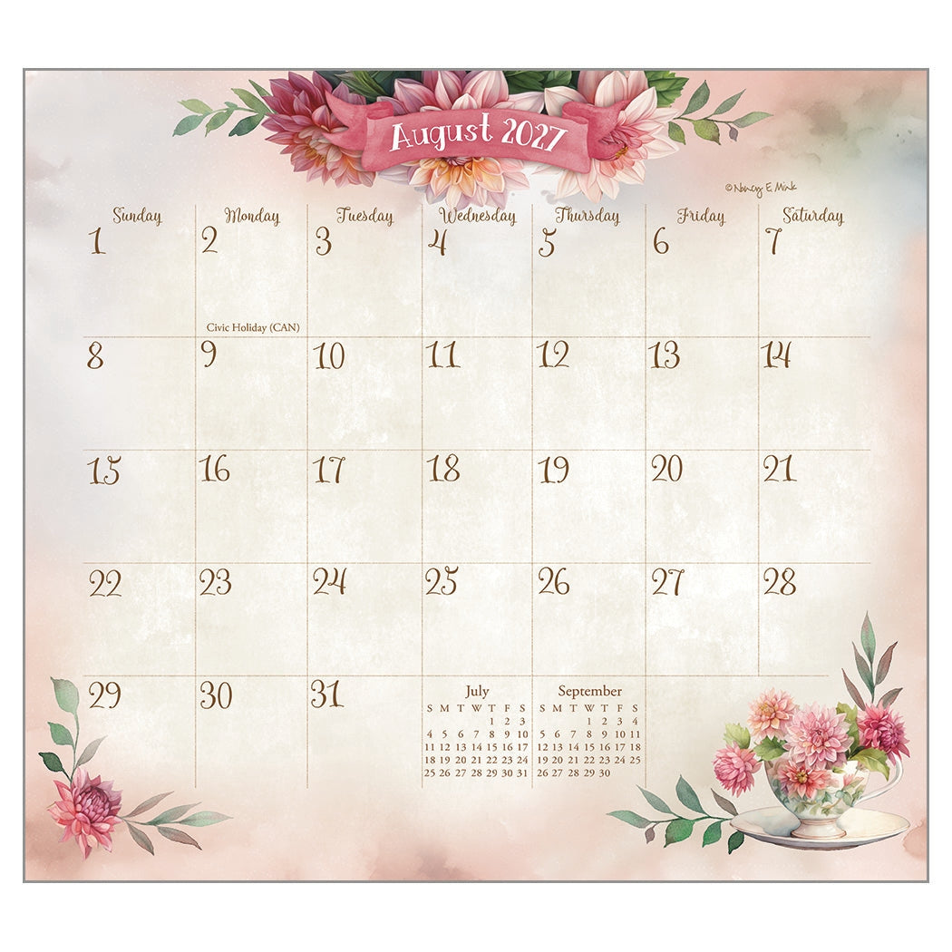 2027 Faithful Heart & Home - Script - Deluxe Wall Calendar