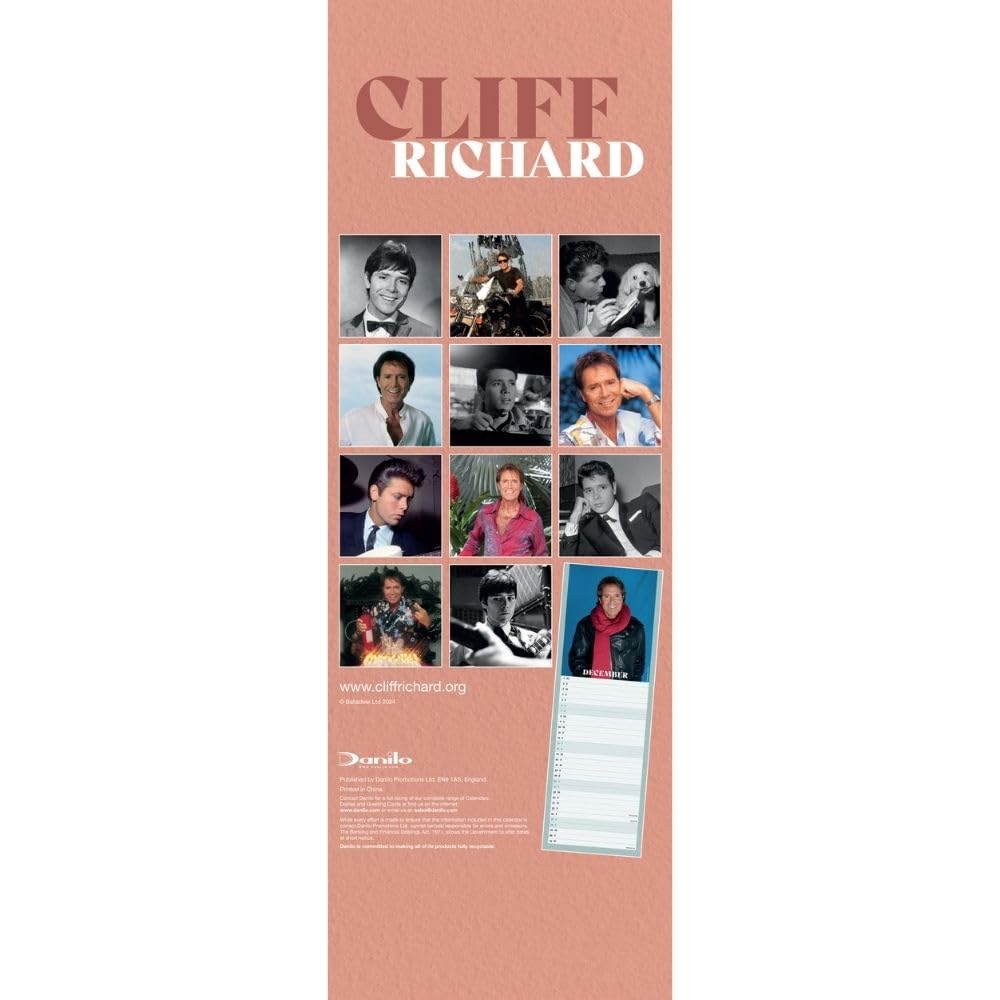 2025 Cliff Richard - Slim Wall Calendar