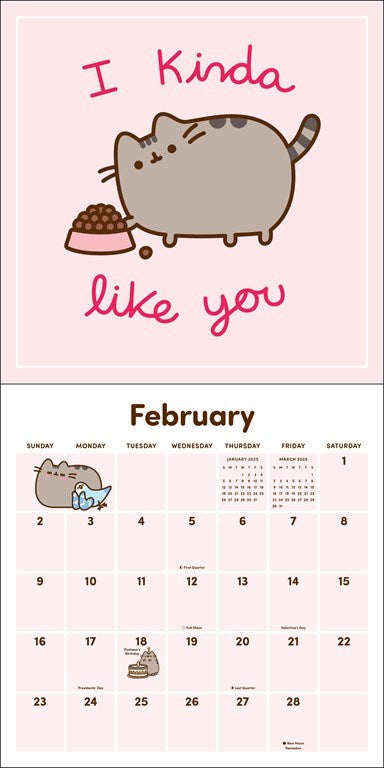 2025 Pusheen Smile Every Day - Square Wall Calendar