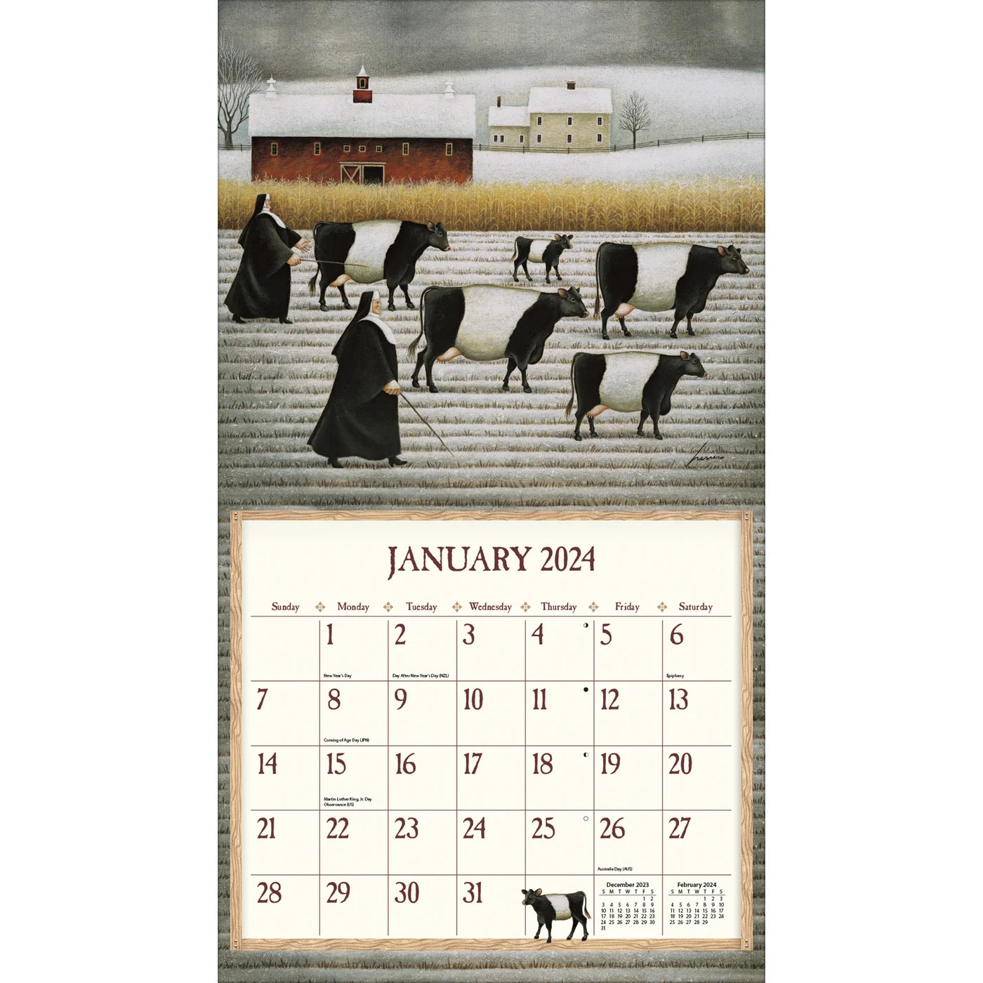 2024 LANG Cows Cows Cows By Lowell Herrero - Deluxe Wall Calendar
