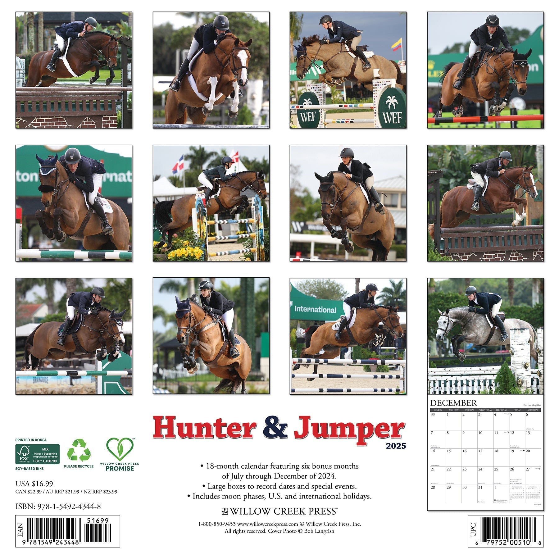 2025 Hunter & Jumper - Square Wall Calendar (US Only)