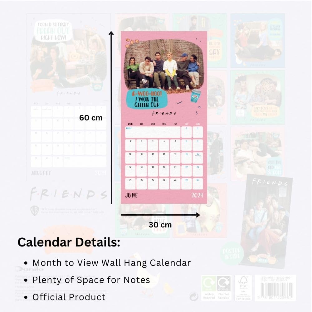 2024 Friends Square Wall Calendar   194b865f40d5e18553a765b09540b939 