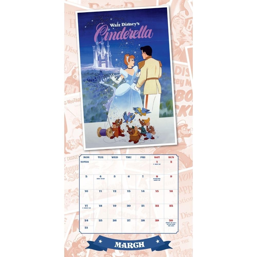 2025 Disney Vintage Posters - Square Wall Calendar