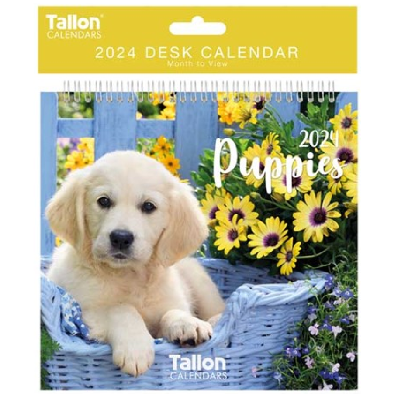2024 Puppies - Desk Easel Calendar