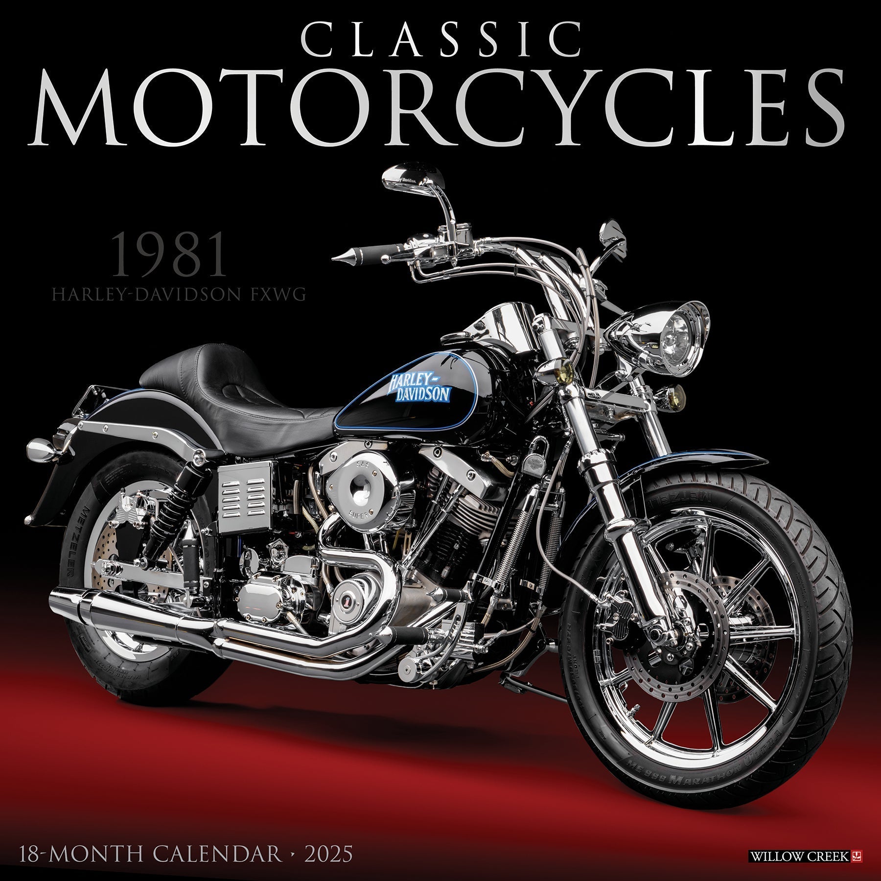 2025 Classic Motorcycles (w/foil) - Square Wall Calendar (US Only)