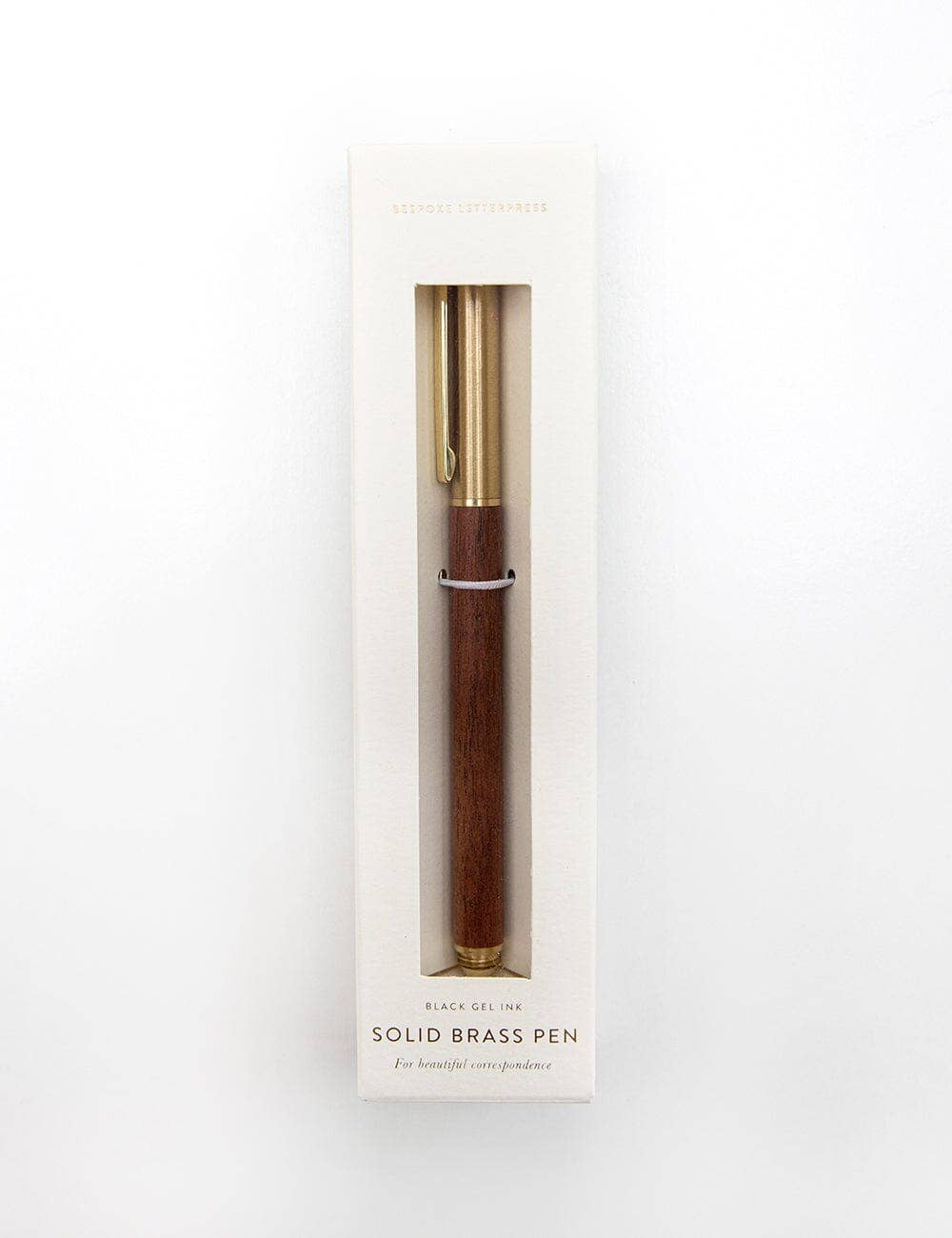 Wood Brass Gel Ink Pen (Boxed)