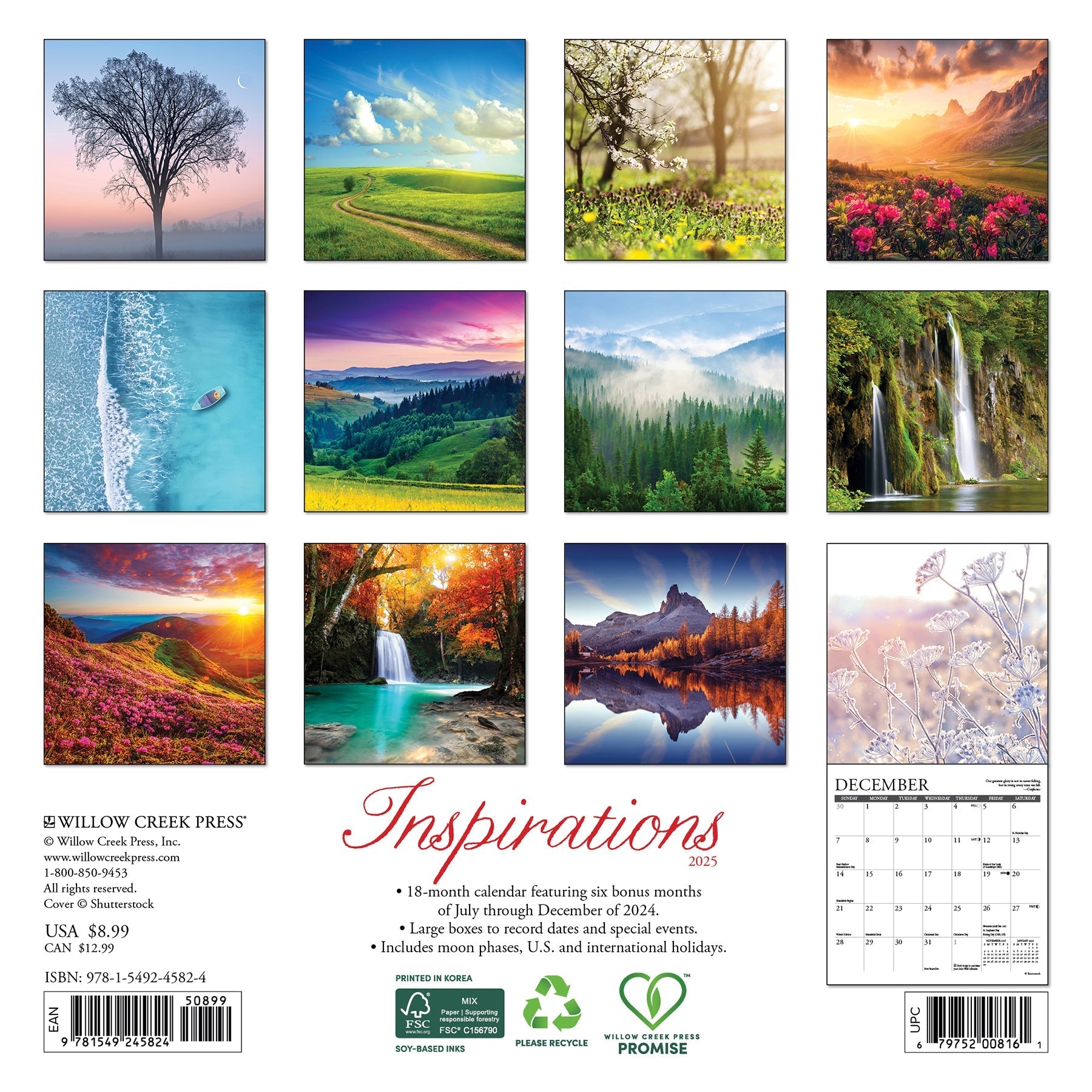 2025 Inspirations - Mini Wall Calendar (US Only)