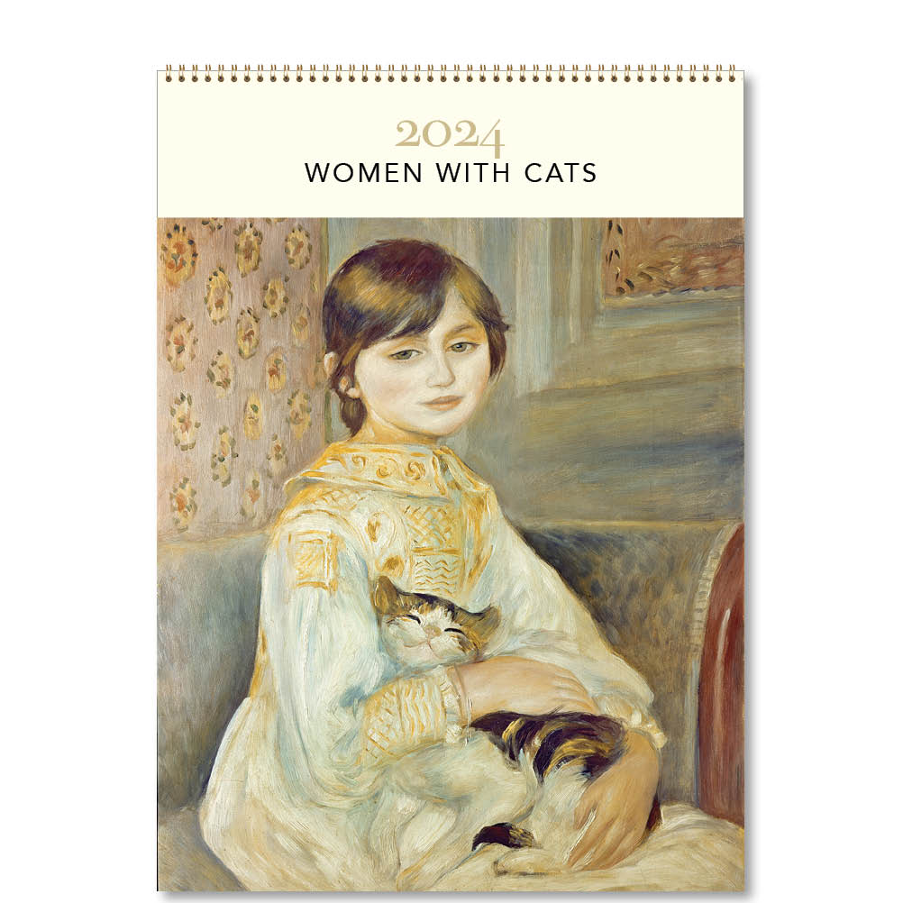 2024 Women with Cats - Deluxe Wall Calendar