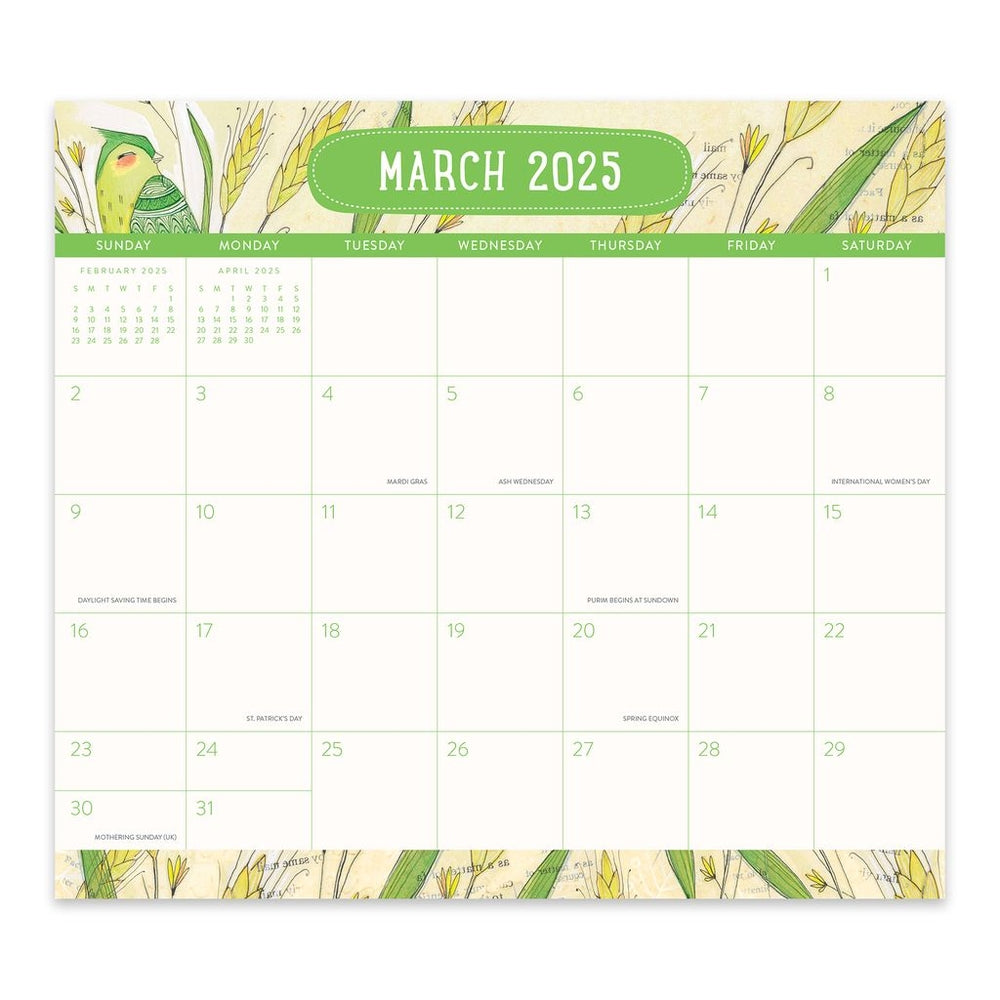 2025 Where Love Grows - Monthly Magnetic Pad Calendar