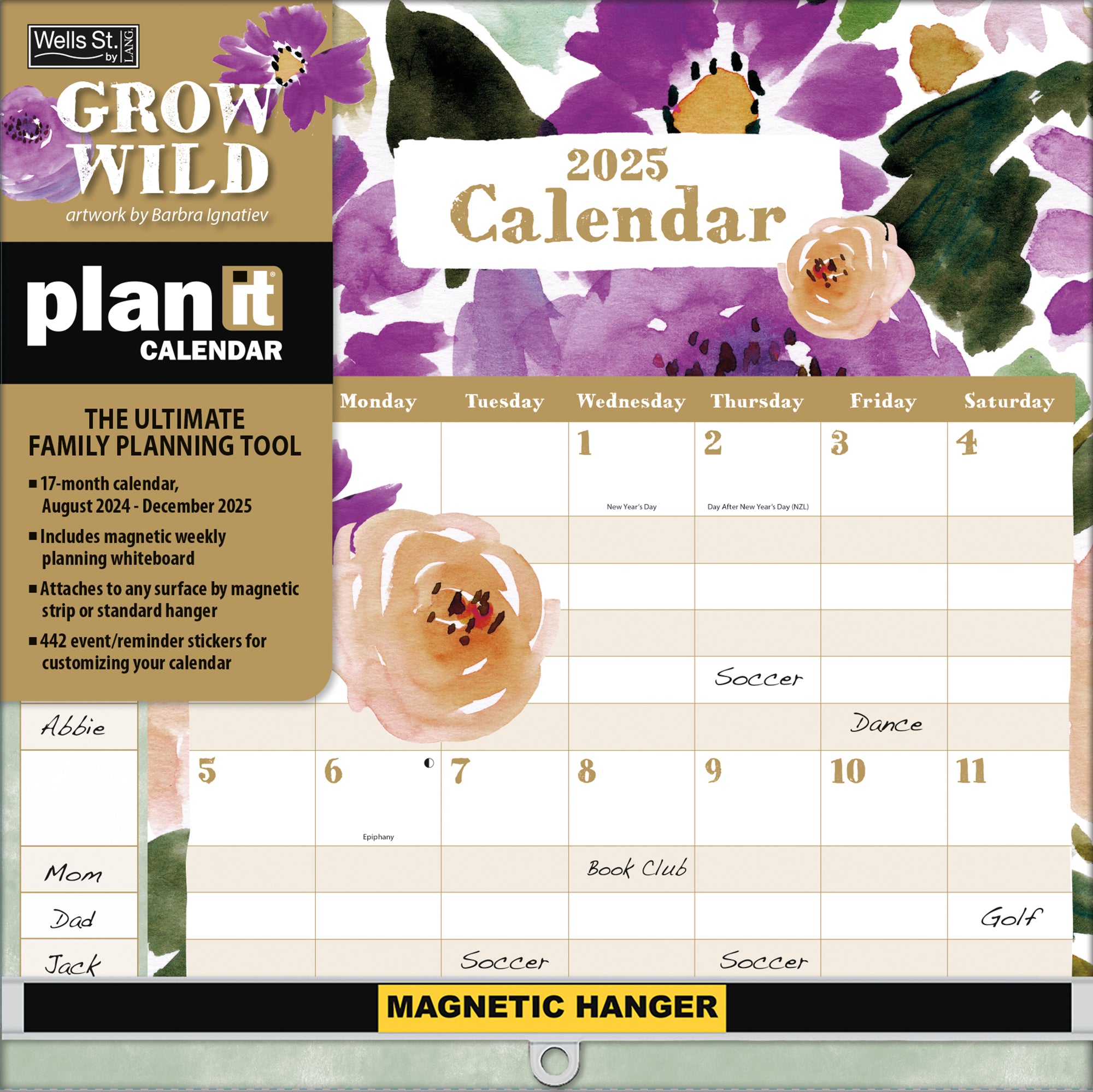 2025 Grow Wild - Plant It Square Wall Calendar