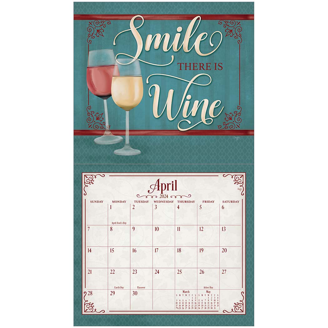 2024 Legacy Wine Calendar - Deluxe Wall Calendar