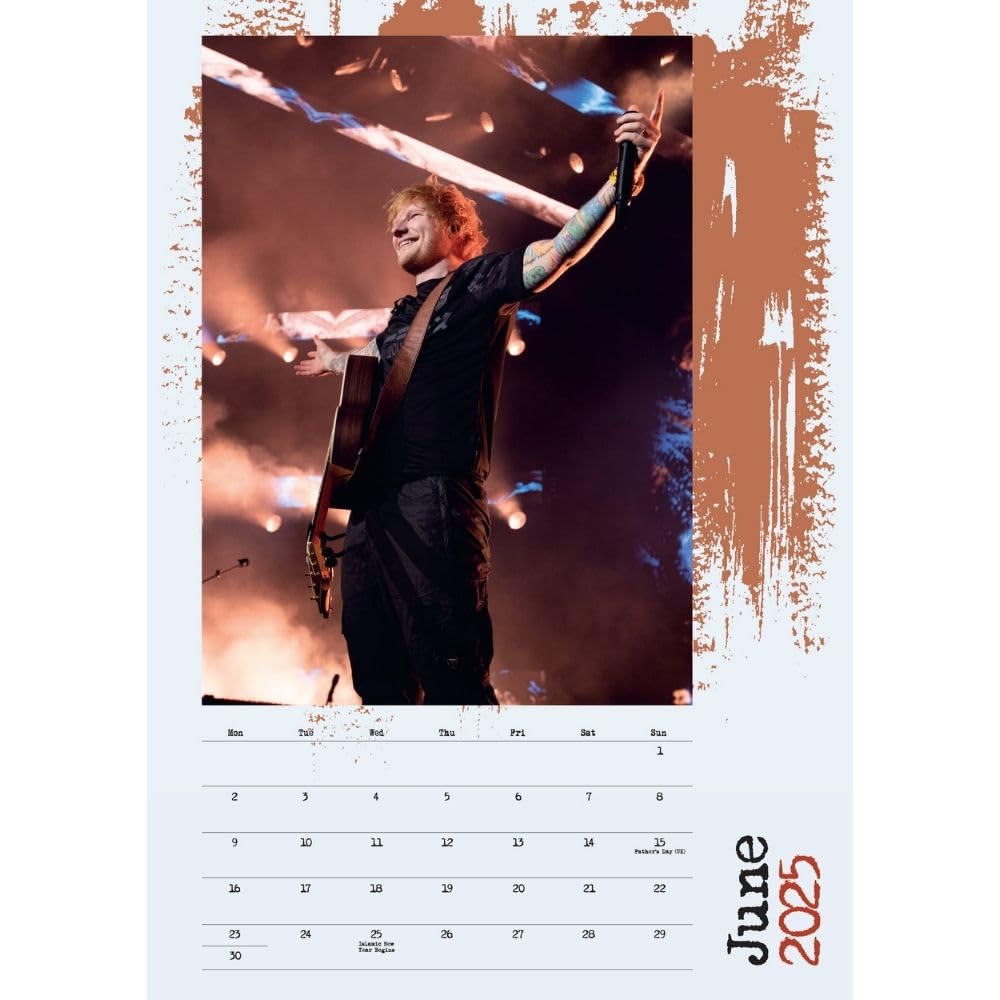 2025 Ed Sheeran - A3 Wall Calendar