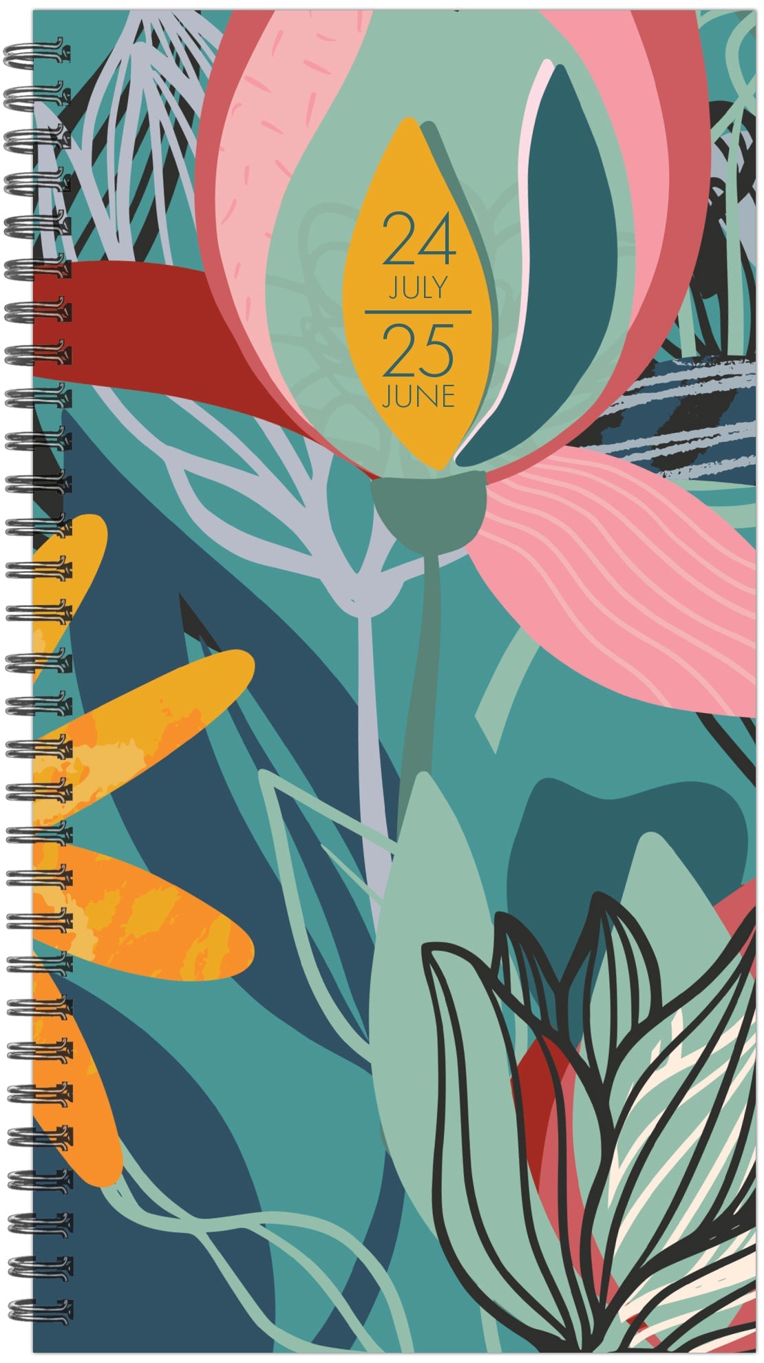 July 2024 - June 2025 Fresh Floral - Small Monthly Academic Year Diary/Planner