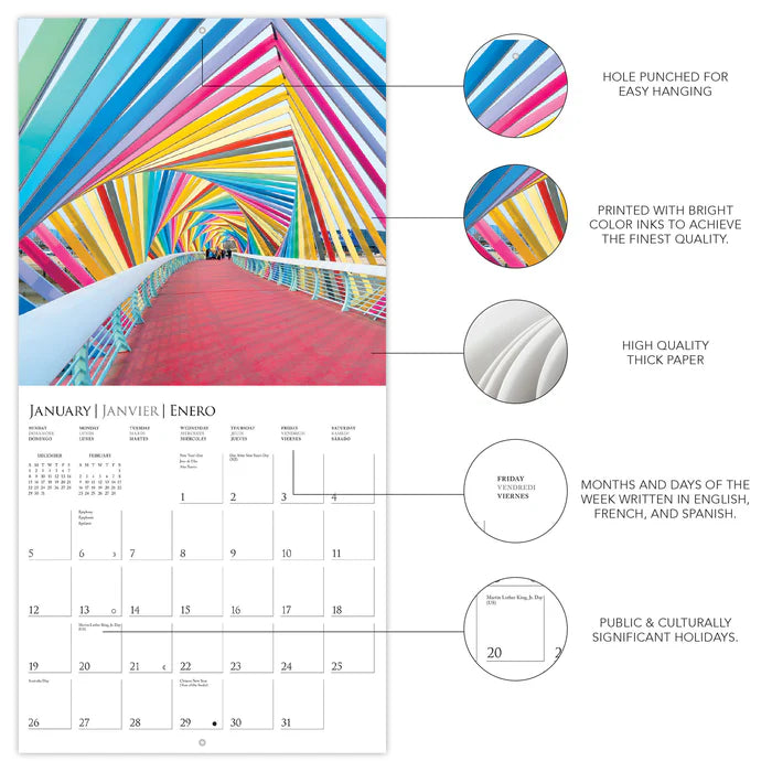 2025 A Colorful World - Square Wall Calendar