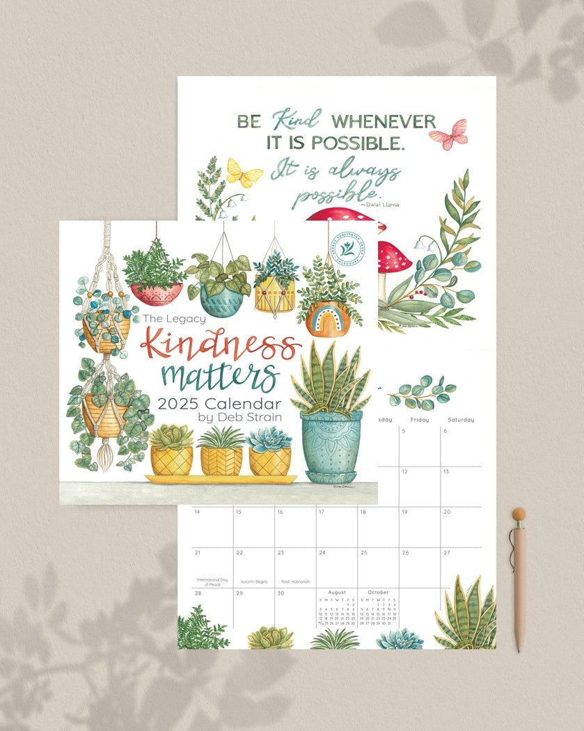 2025 Legacy Kindness Matters - Deluxe Wall Calendar