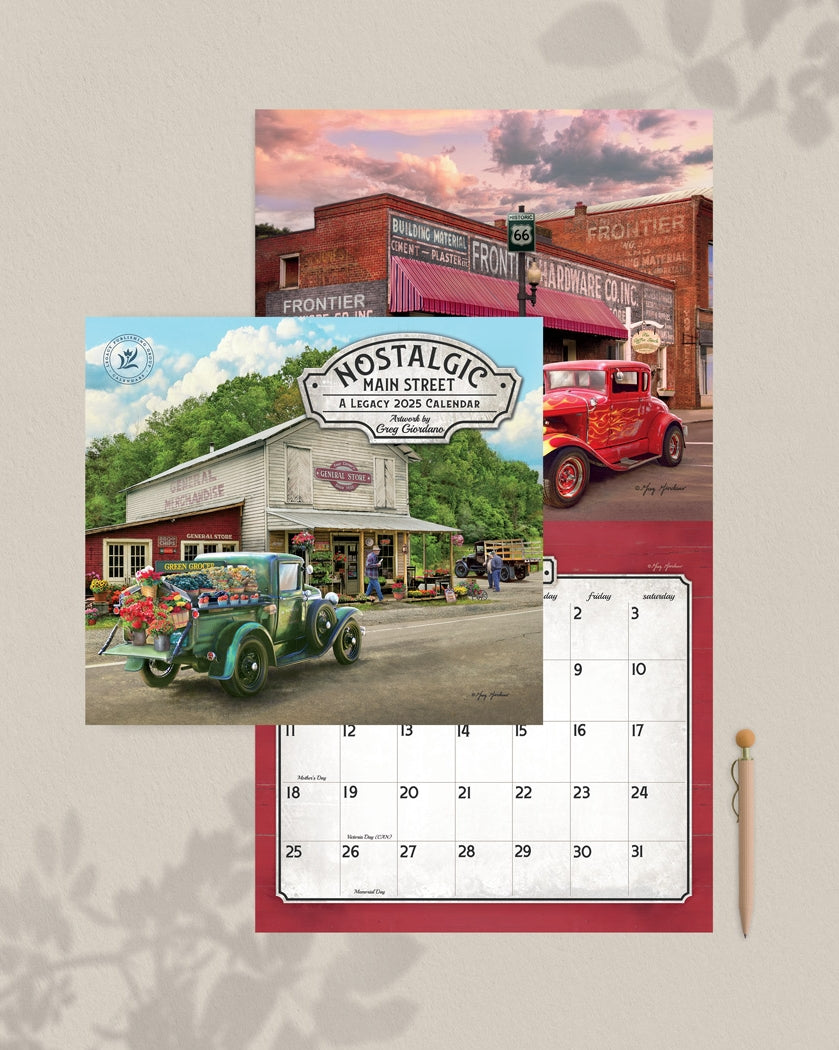 2025 Legacy Nostalgic Main Street - Deluxe Wall Calendar