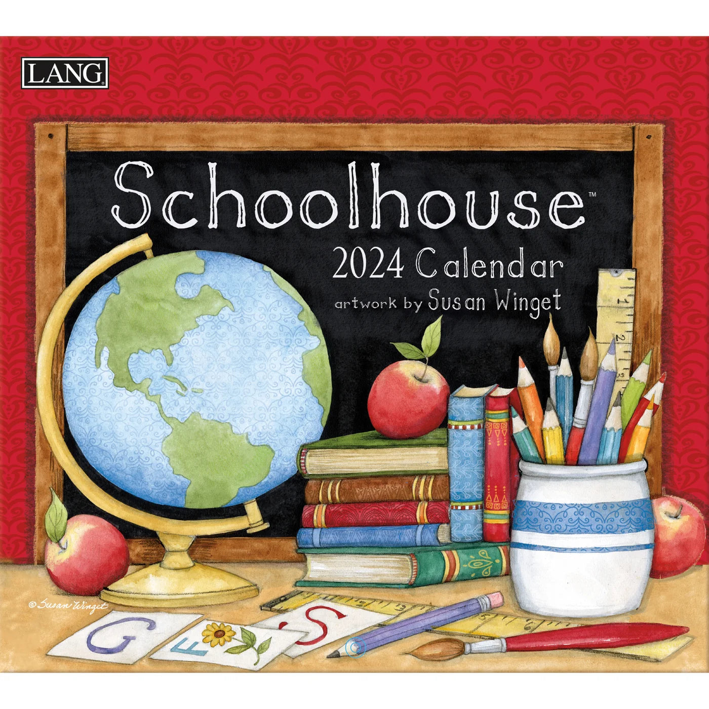 2024 LANG Schoolhouse By Susan Winget - Deluxe Wall Calendar