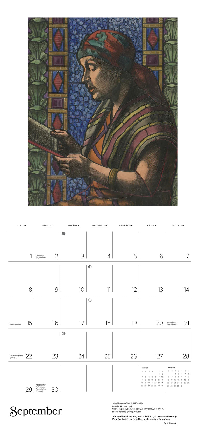 2024 The Reading Woman - Square Wall Calendar