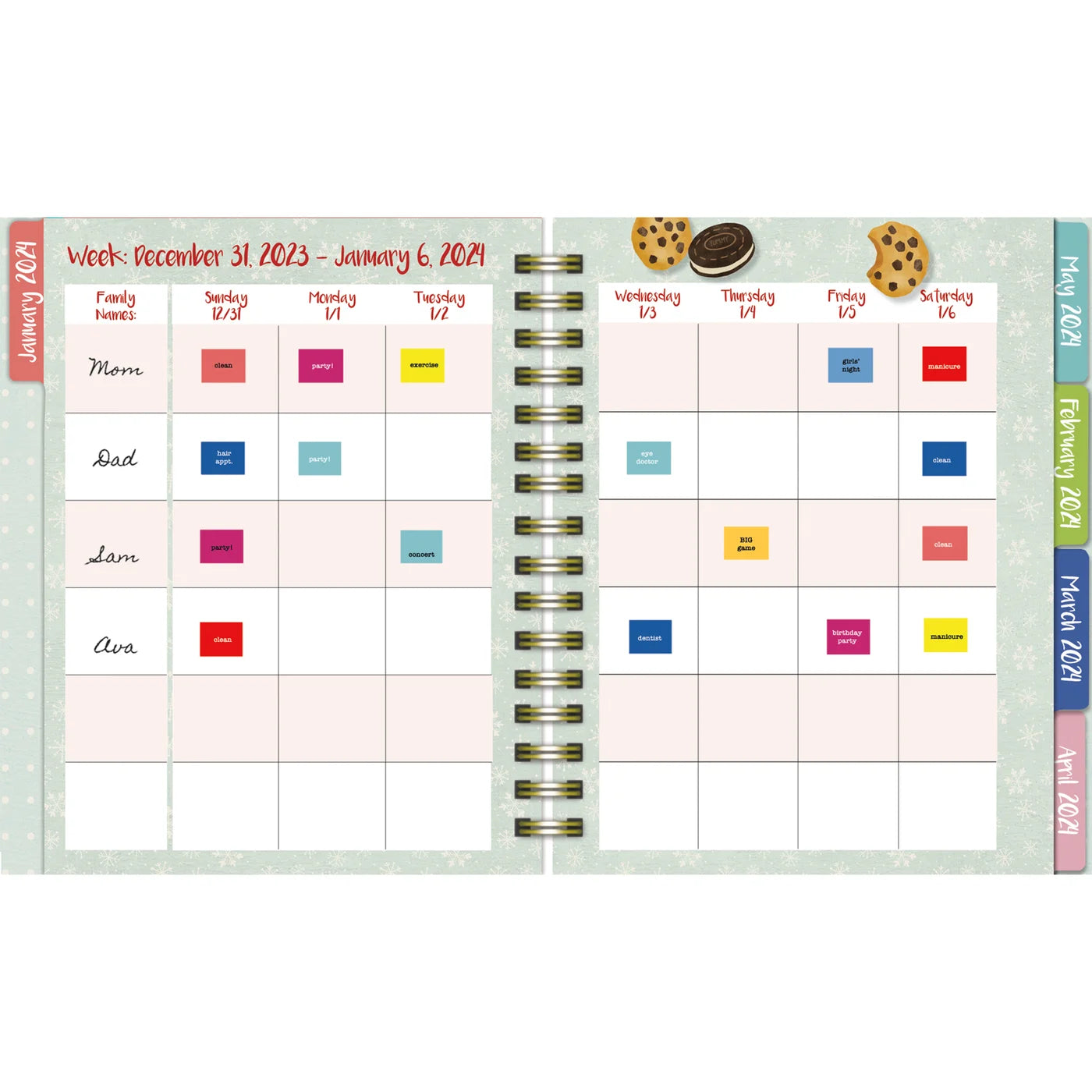 2024 Family Planner - Plant It Monthly & Weekly Diary/Planner