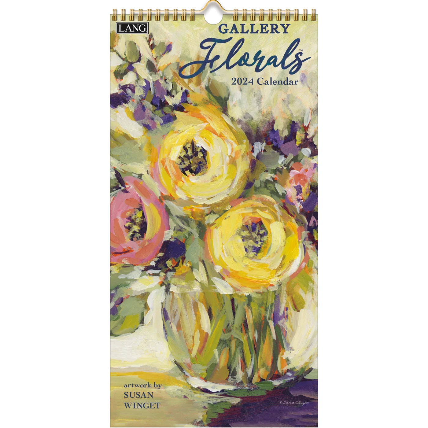 2024 Gallery Florals - Slim Wall Calendar