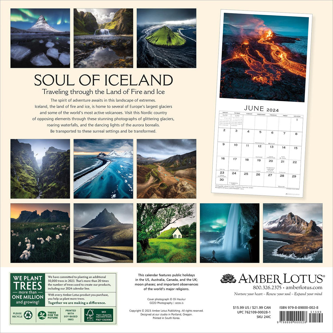 2024 The Soul of Iceland - Square Wall Calendar  SOLD OUT