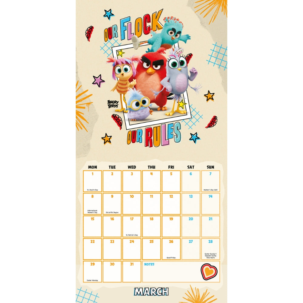 2027 Angry Birds 3 - Square Wall Calendar - product image 2