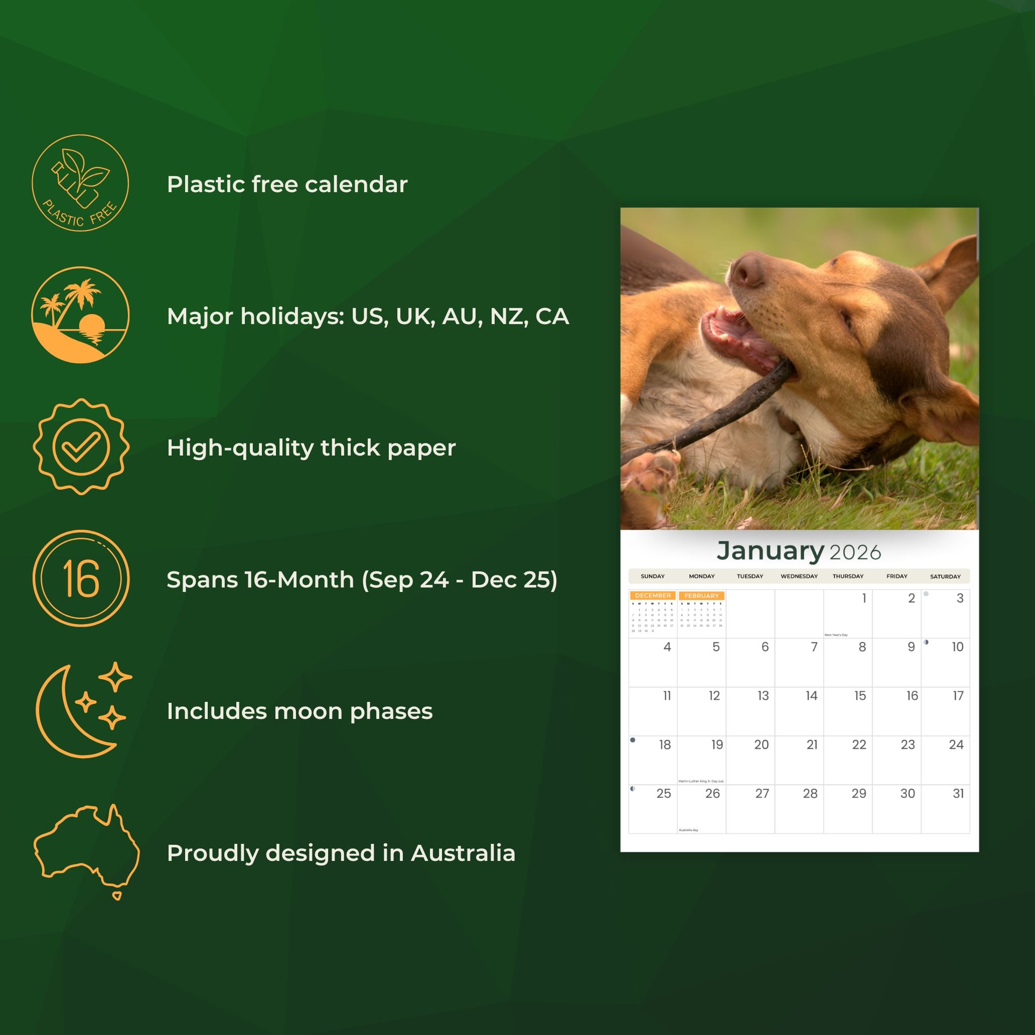 2026 Kelpies - Deluxe Wall Calendar