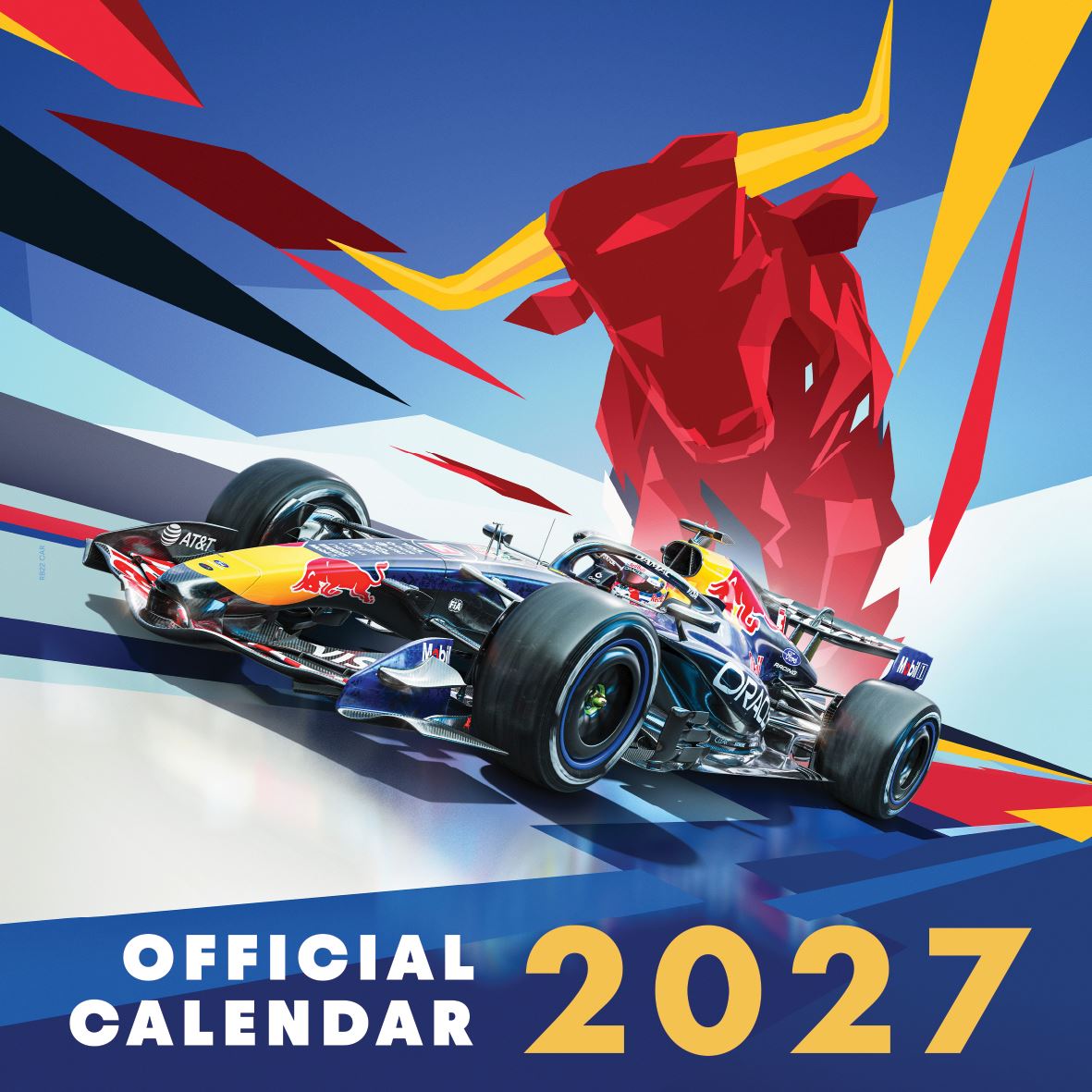 2027 Formula One Red Bull square wall calendar front cover