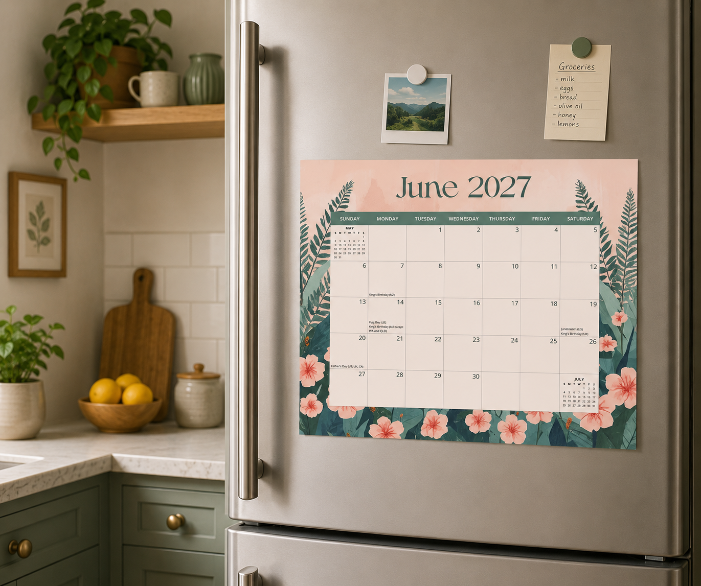 2027 Dream Gardens - Versatile 4-in-1 Magnetic, Wall and Desk Calendar