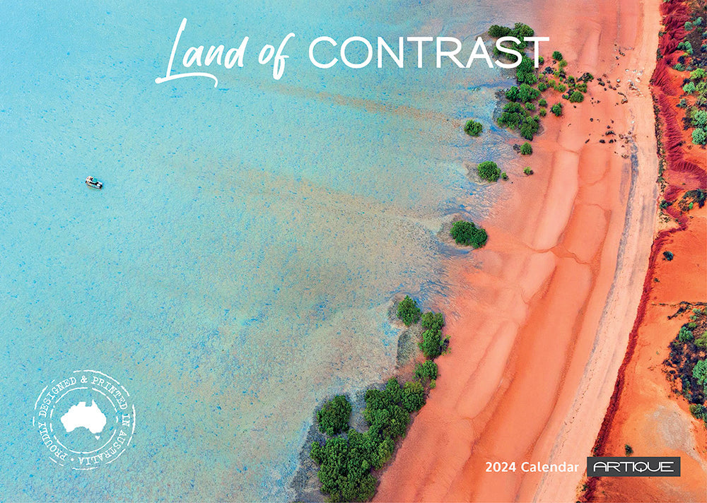 2024 Land of Contrast (by Artique) - Horizontal Wall Calendar