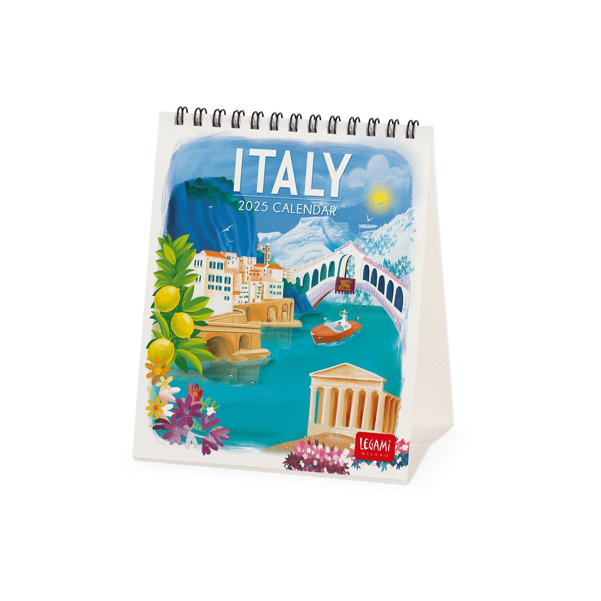 2025 Italy by Legami - Desk Easel Calendar