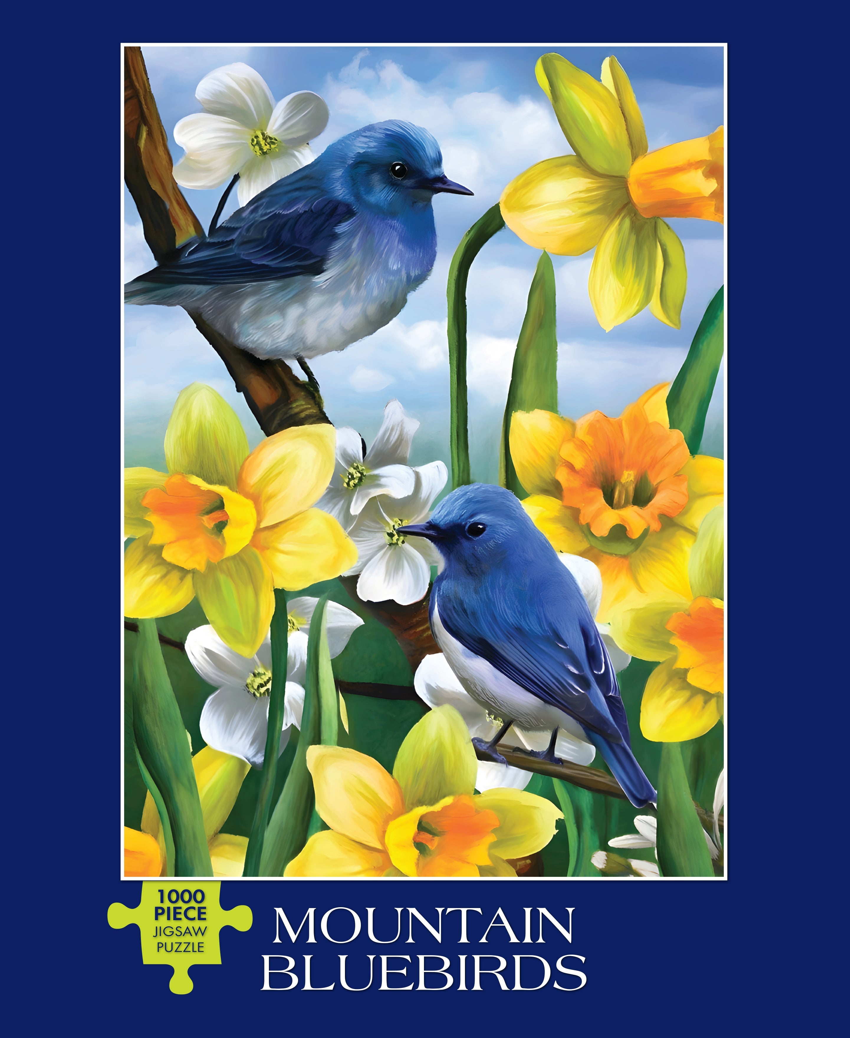 Mountain Bluebirds 1000 Piece - Jigsaw Puzzle