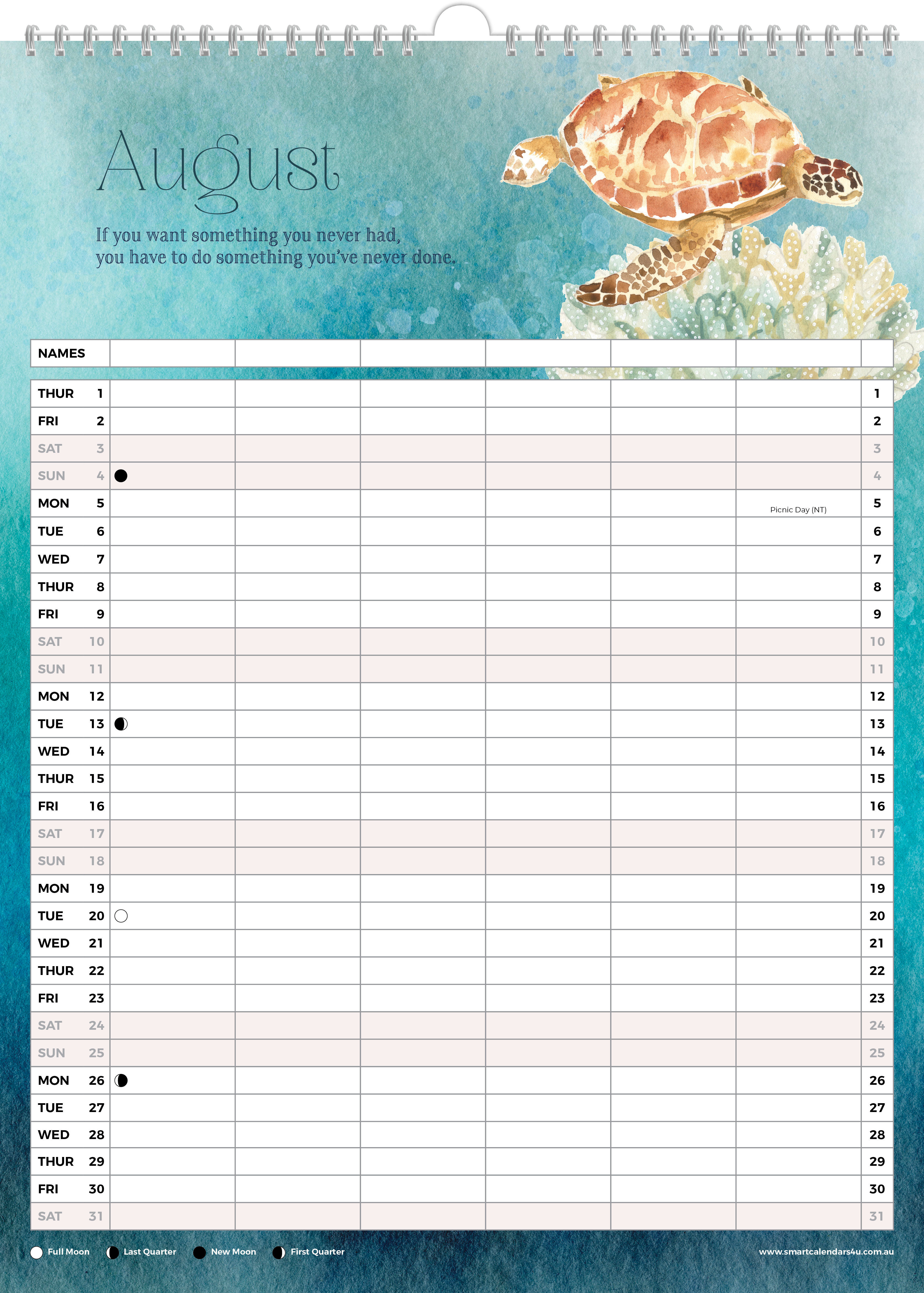 2024 Oceanic (Australian Family Organiser) - A3 Wall Calendar  SOLD OUT