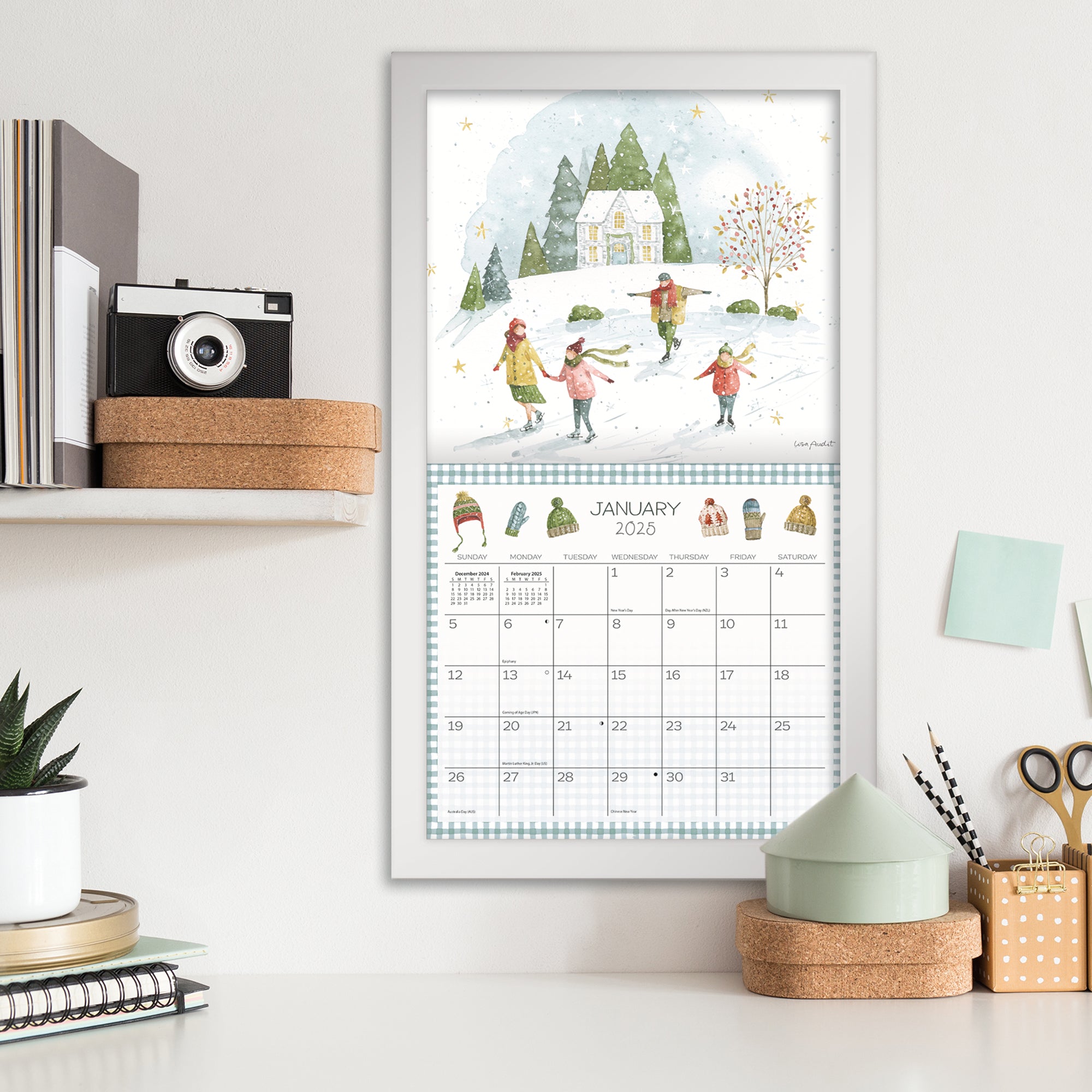 2025 LANG Blissful Moments By Lisa Audit - Deluxe Wall Calendar
