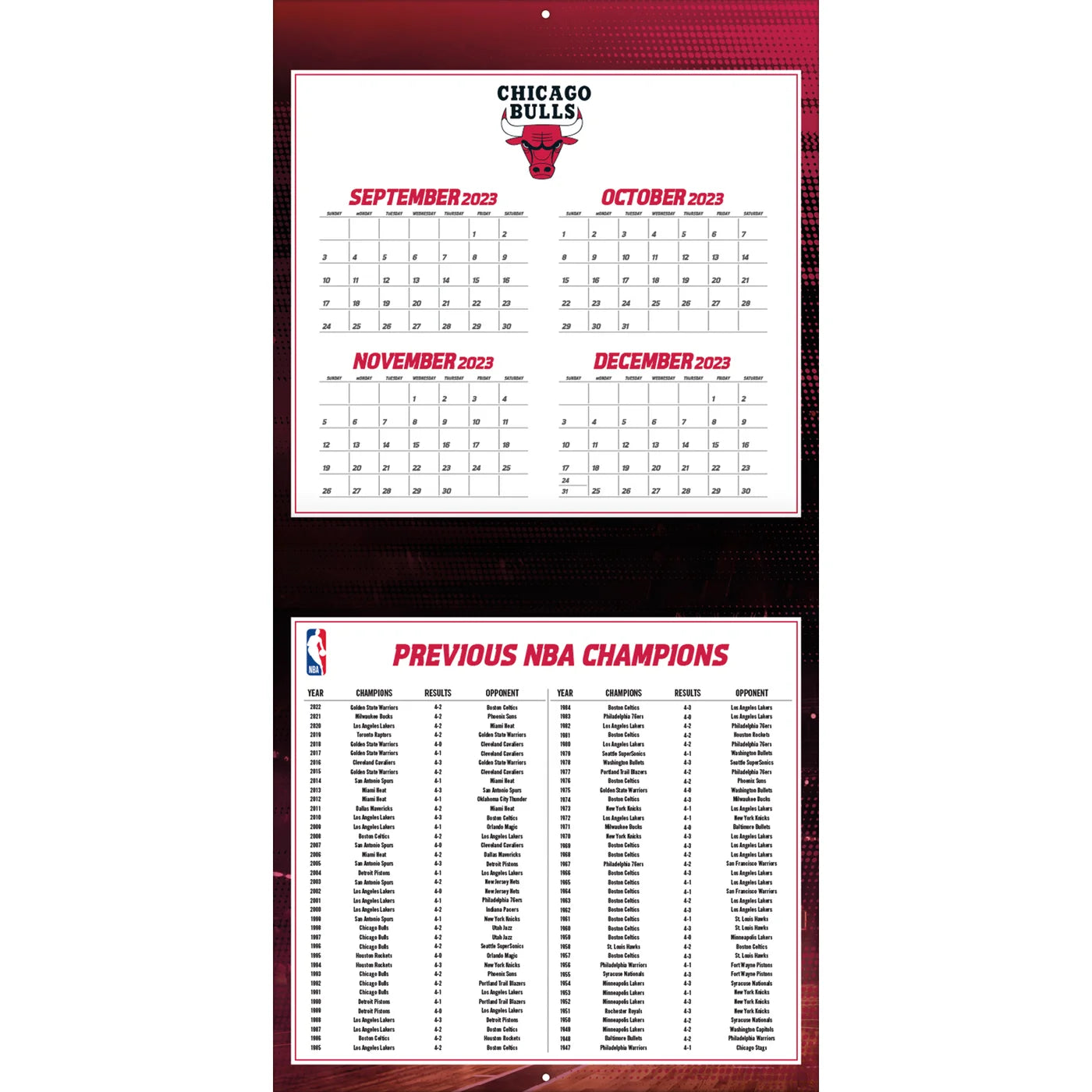 2024 Chicago Bulls - Square Wall Calendar - Sports Calendars by LANG