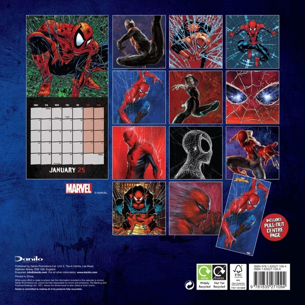 2025 Spider-Man - Square Wall Calendar