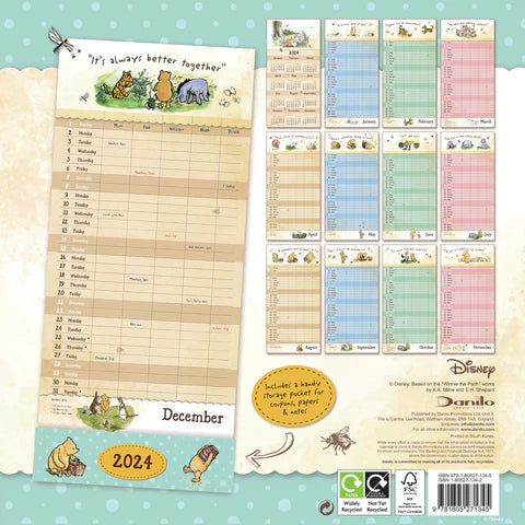 2024 Winnie The Pooh Family - Square Wall Calendar  SOLD OUT