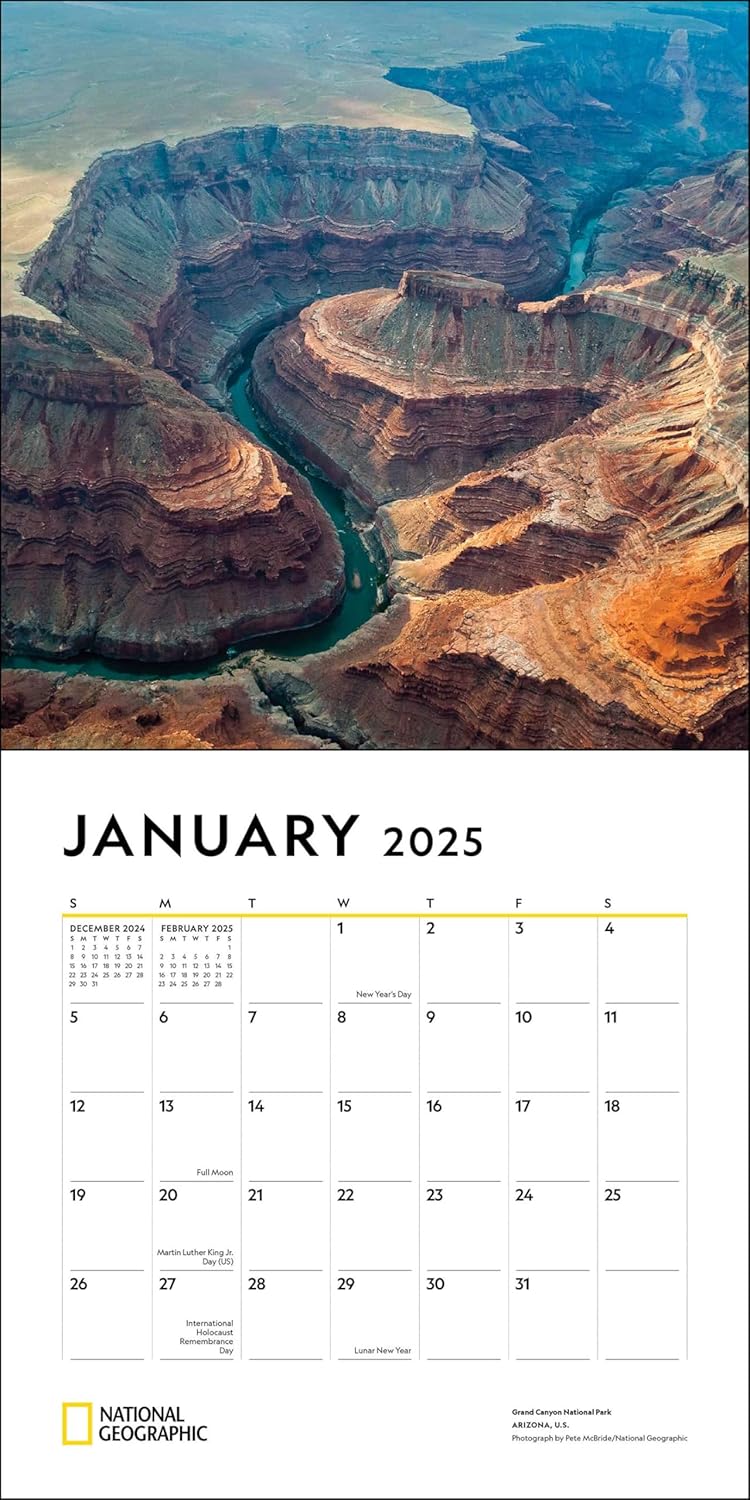 2025 National Geographic: National Parks - Square Wall Calendar