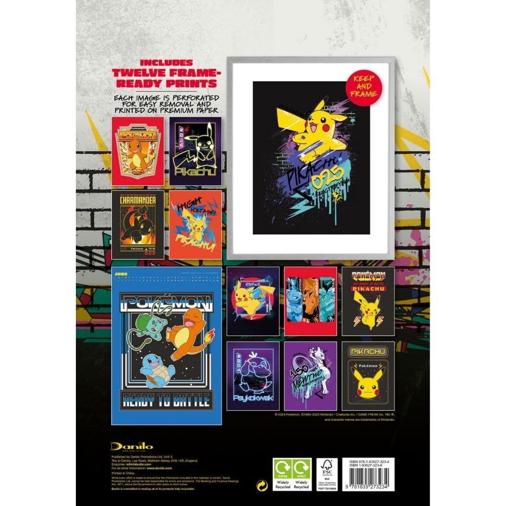 2025 Pokemon - A3 Deluxe Wall Calendar