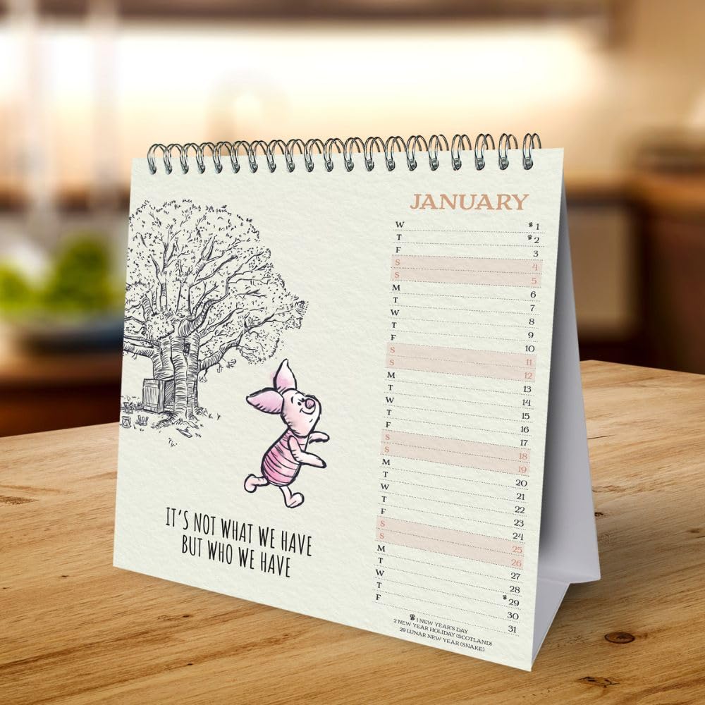 2025 Winnie The Pooh - Desk Easel Calendar