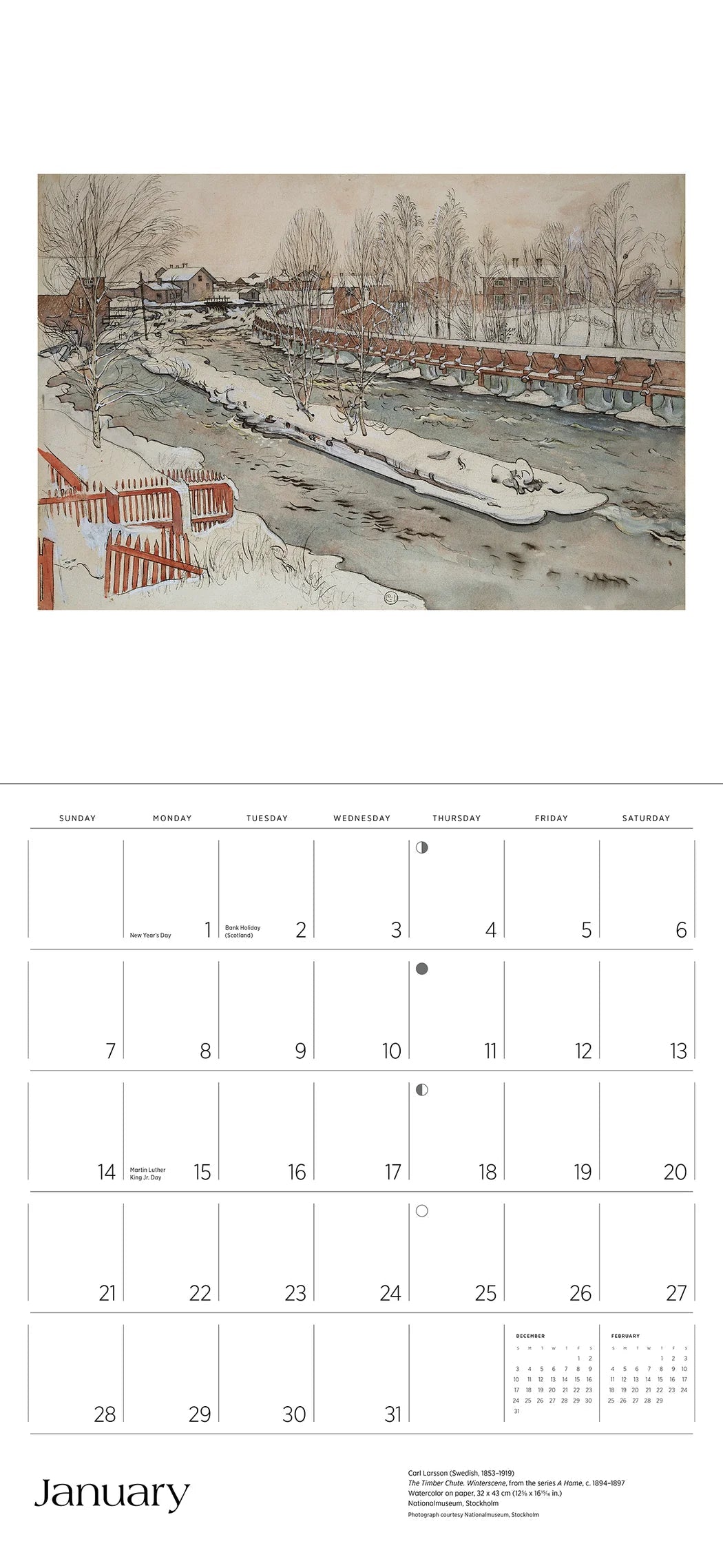 2024 Carl Larsson v3 Square Wall Calendar