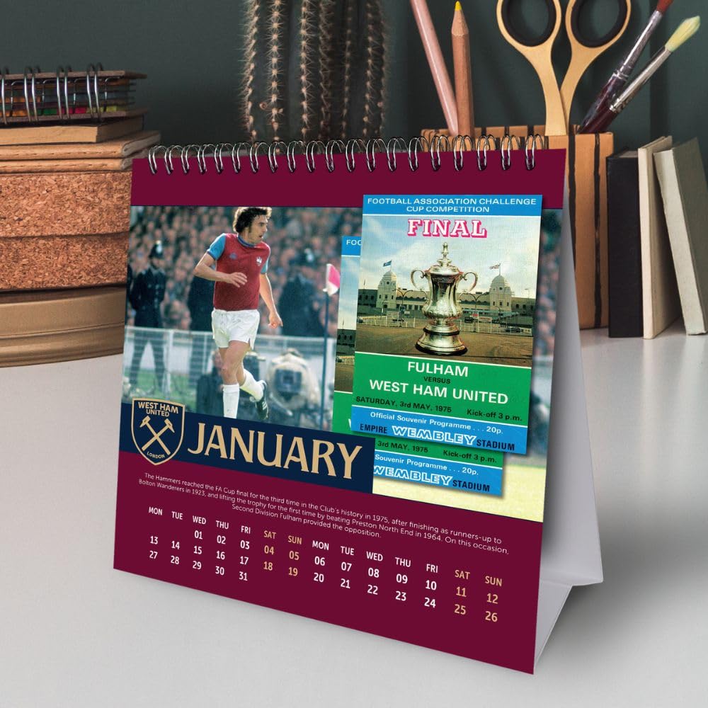 2025 West Ham United Fc - A3 Deluxe Wall Calendar